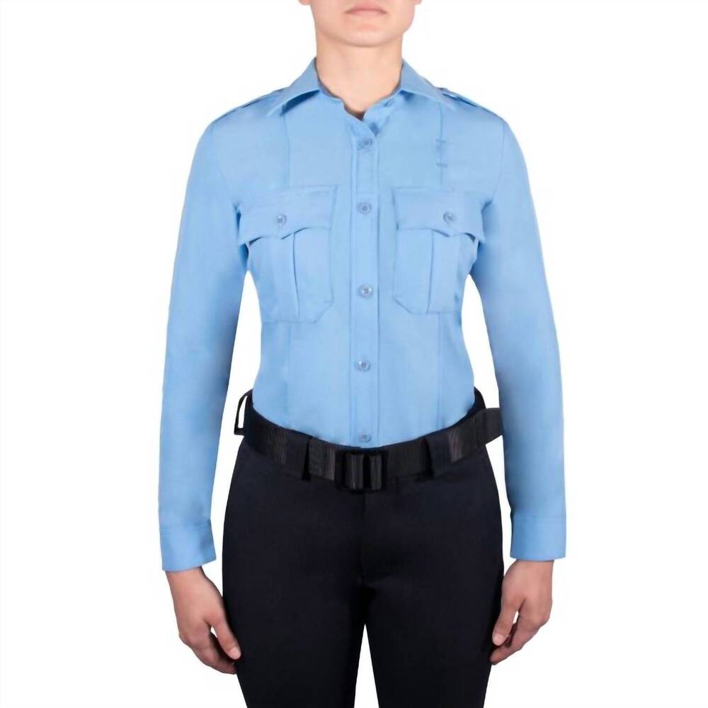 NEW BLAUER women's long sleeve polyester supershirt in medium blue